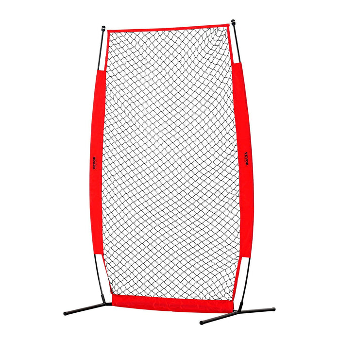 I Screen Baseball for Batting Cage, 7x4 ft Baseball & Softball Safety Screen, Body Protector Portable Batting Screen with Carry Bag & Ground Stakes, Baseball Pitching Net for Pitchers Protection