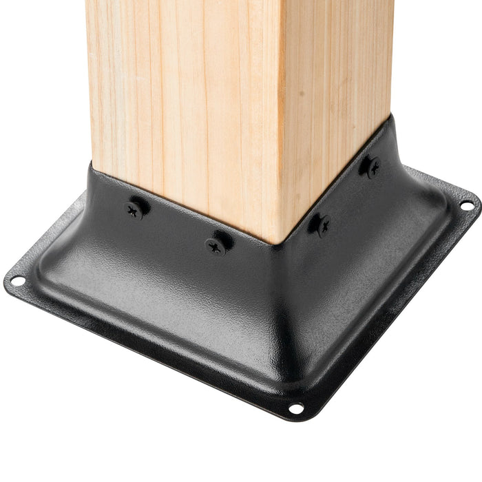 VEVOR 101.6x101.6mm Post Base 20Pcs, Internal 91x91mm Heavy Duty Powder-Coated Steel Post Bracket Fit for Standard Wood Post Anchor, Decking Post Base for Deck Porch Handrail Railing Support