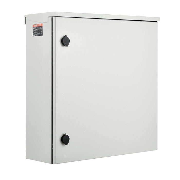 Electrical Enclosure, 24\'\' x 24\'\' x 8\'\', UL Certified NEMA 4 Outdoor Enclosure, IP65 Waterproof & Dustproof Cold-Rolled Carbon Steel Hinged Junction Box for Outdoor Indoor Use, with Rain H