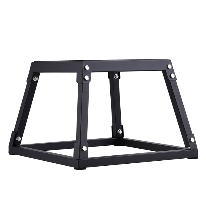 VEVOR Plyometric Jump Box, 12 Inch Plyo Box, Steel Plyometric Platform and Jumping Agility Box, Anti-Slip Fitness Exercise Step Up Box for Home Gym Training, Conditioning Strength Training, Black