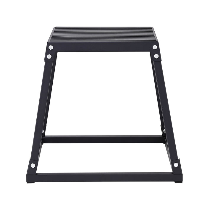 VEVOR Plyometric Jump Box, 18 Inch Plyo Box, Steel Plyometric Platform and Jumping Agility Box, Anti-Slip Fitness Exercise Step Up Box for Home Gym Training, Conditioning Strength Training, Black