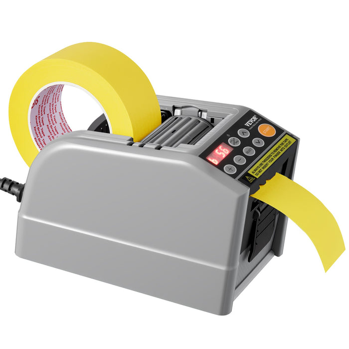 VEVOR Automatic Tape Dispenser, Self-Adhesive Electric Tape Cutter, 25 W Packaging Machine, Tape Cutter, 6-60 mm Tape Width, Electric Tape Cutter Packaging Machine