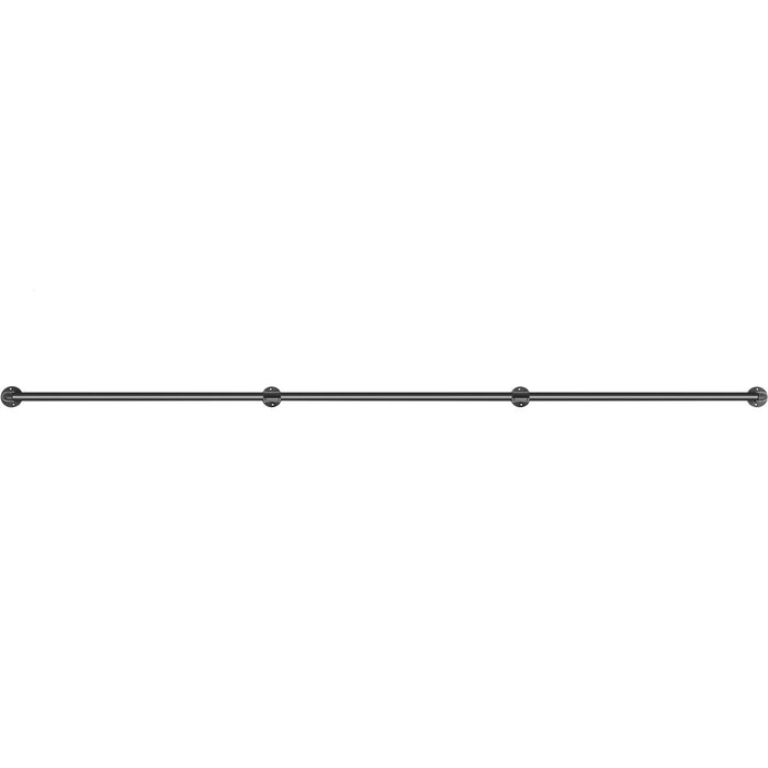 VEVOR Pipe Stair Handrail, 11FT Staircase Handrail, 440LBS Load Capacity Carbon Steel Pipe Handrail, Industrial Pipe Handrail with Wall Mount Support, Round Corner Wall Handrailing for Indoor, Outdoor