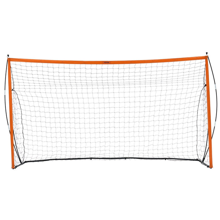Portable Soccer Goal, 12x6 ft Adults Kids Backyard Soccer Net, Large Practice Soccer Net, Steel Fiberglass Structure Training Goal Set, All-Weather Outdoor Soccer Goals with Carry Bag, Orange