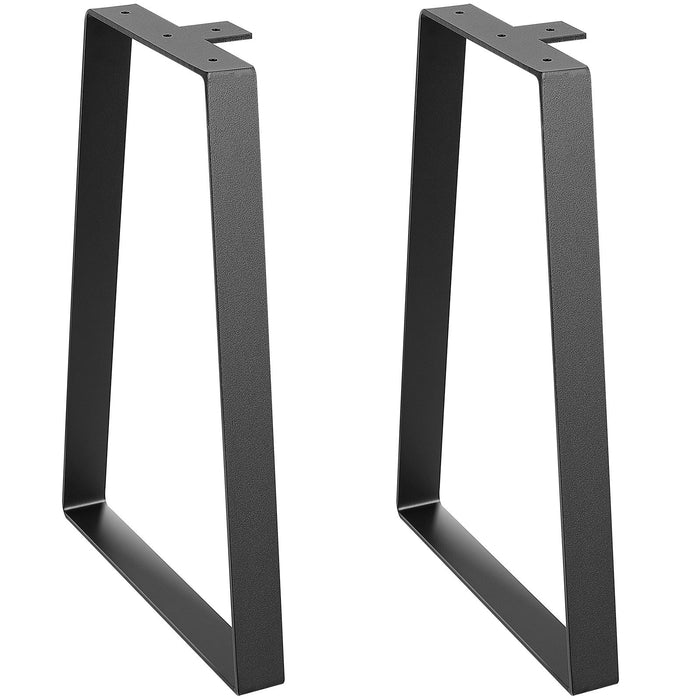 VEVOR 406.4MM Trapezoid Steel Table Legs, Replacement Furniture Legs Set of 2 for DIY Coffee Tables, Modern Desks, Bench, Night Stands, Sofa, Max Load 181.4KG Heavy Duty, Quick Instalation Legs Black