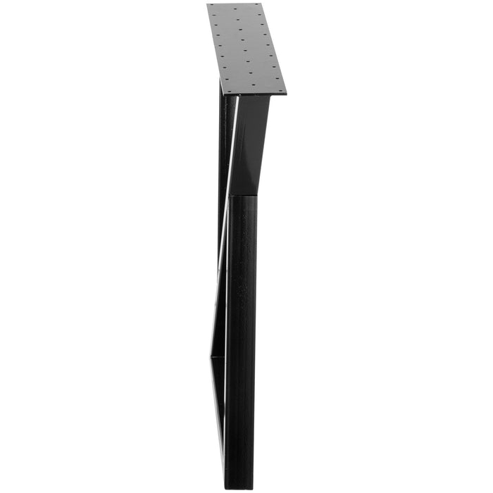 VEVOR Metal Table Legs Set of 2 Dining Table Legs Black Desk Legs, 28 Height 20 Width Heavy Duty Bench Legs Zig Zag Style Coffee Table Legs Base Modern DIY Steel Table Legs