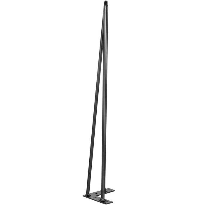 VEVOR Hairpin Table Legs 24 inch Black Set of 4 Desk Legs Each 220lbs Capacity Hairpin Desk Legs 3 Rods for Bench Desk Dining End Table Chairs Carbon Steel DIY Table Legs Heavy Duty Furniture Legs