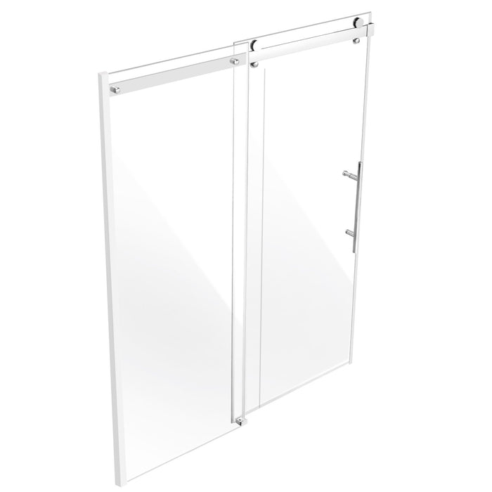 VEVOR Frameless Shower Door 58-59" x 75" SGCC Tempered Glass 5/16" Chrome