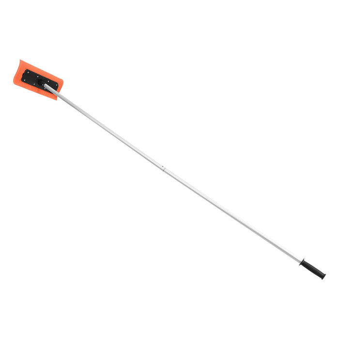 VEVOR Snow Roof Rake, 45cm Foam Blade, 2.25-5.62 m Adjustable Roof Snow Scraper, Extension Tubes & Non-Slip Handle, Lightweight Snows Removal Tool for House Leaves Debris Clearing
