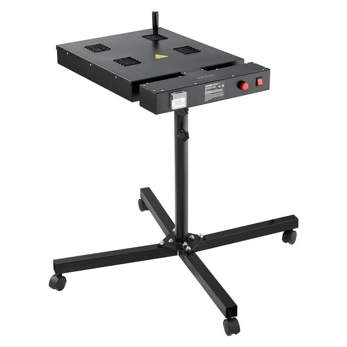 VEVOR Flash Dryer, 16 x 16 inch Flash Dryer for Screen Printing, 0-750â„?Temperature Control, High Power Silk Screen Printing Dryer with Height Adjustable Stand, 360° Rotation, T-Shirt Curing Machine