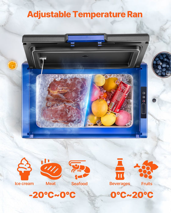 VEVOR Portable Car Refrigerator Freezer Compressor 35L Single Zone for Car Home