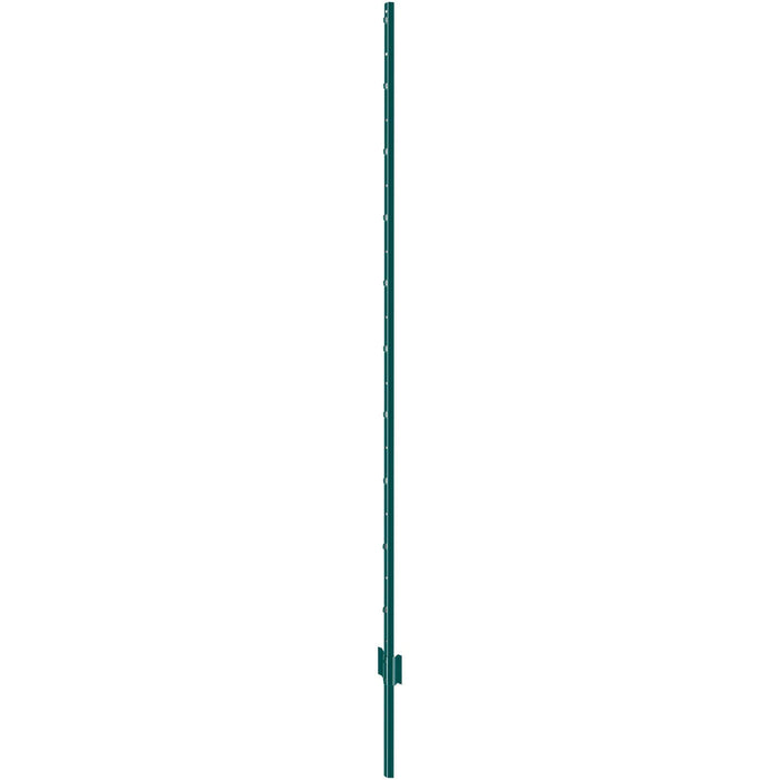 6 Feet Fence Post, 10 Pack U-Channel Heavy Duty Metal Fence Posts, Sturdy Steel Fence Stakes for Garden Yard, Lawn, Farms and Outdoor Wire Fencing, Green