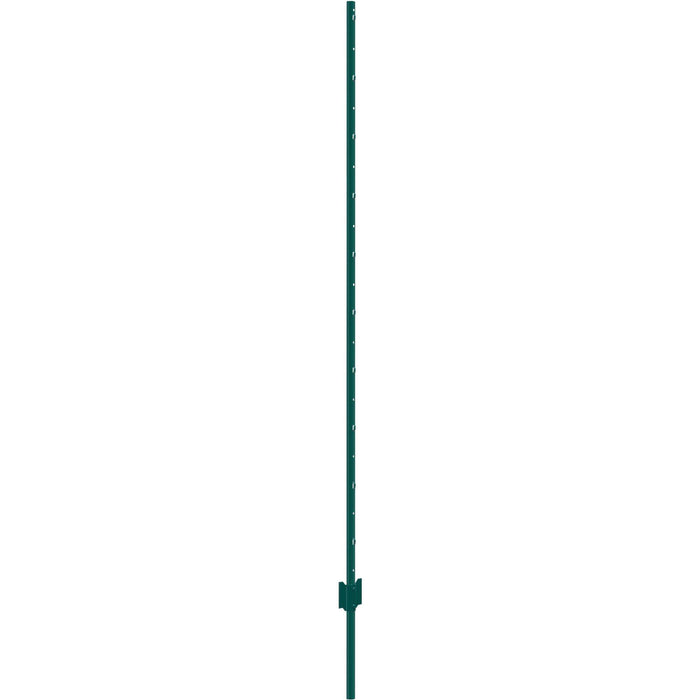 6 Feet Fence Post, 10 Pack U-Channel Heavy Duty Metal Fence Posts, Sturdy Steel Fence Stakes for Garden Yard, Lawn, Farms and Outdoor Wire Fencing, Green