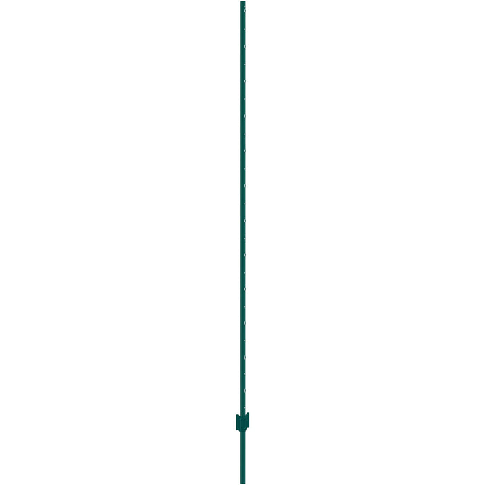 VEVOR 7 Feet Fence Post, 10 Pack U-Channel Heavy Duty Metal Fence Posts, Sturdy Steel Fence Stakes for Garden Yard, Lawn, Farms and Outdoor Wire Fencing, Green