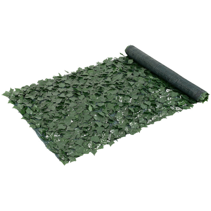 VEVOR Ivy Privacy Fence, 990 x 2490 mm  Artificial Green Wall Screen, Greenery Ivy Fence with Mesh Cloth Backing and Strengthened Joint, Faux Hedges Vine Leaf Decoration for Outdoor Garden, Yard