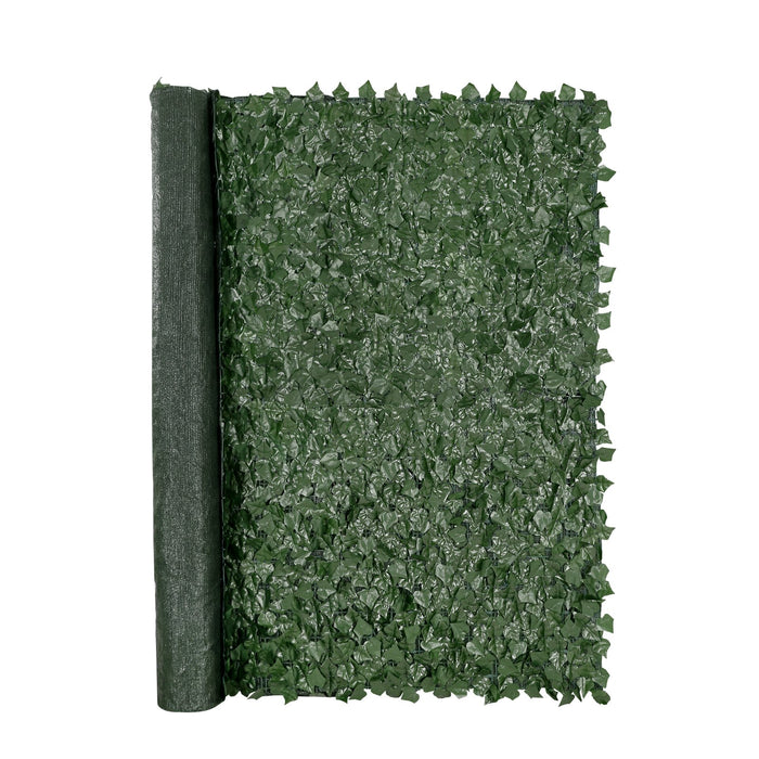 VEVOR Ivy Privacy Fence, 1830 x 2440 mm Artificial Green Wall Screen, Greenery Ivy Fence with Mesh Cloth Backing and Strengthened Joint, Faux Hedges Vine Leaf Decoration for Outdoor Garden, Yard