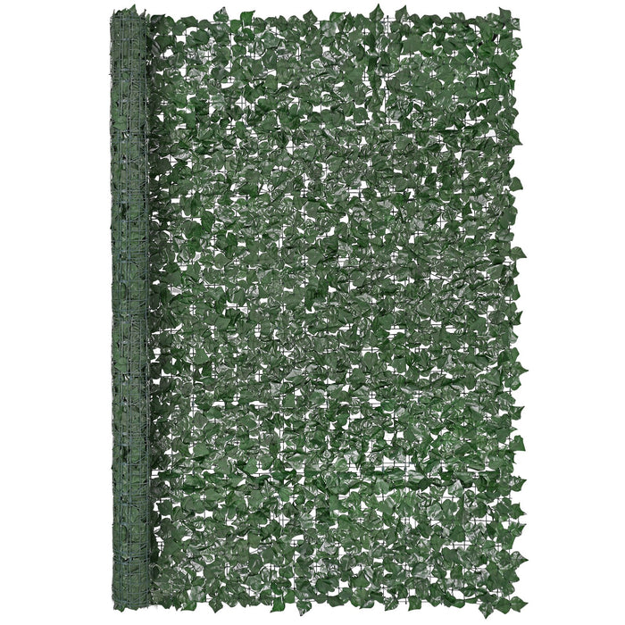VEVOR Ivy Privacy Fence, 2440 x 1830 mm Artificial Green Wall Screen, Greenery Ivy Fence with Strengthened Joint, Faux Hedges Vine Leaf Decoration for Outdoor Garden, Yard, Balcony, Patio Decor