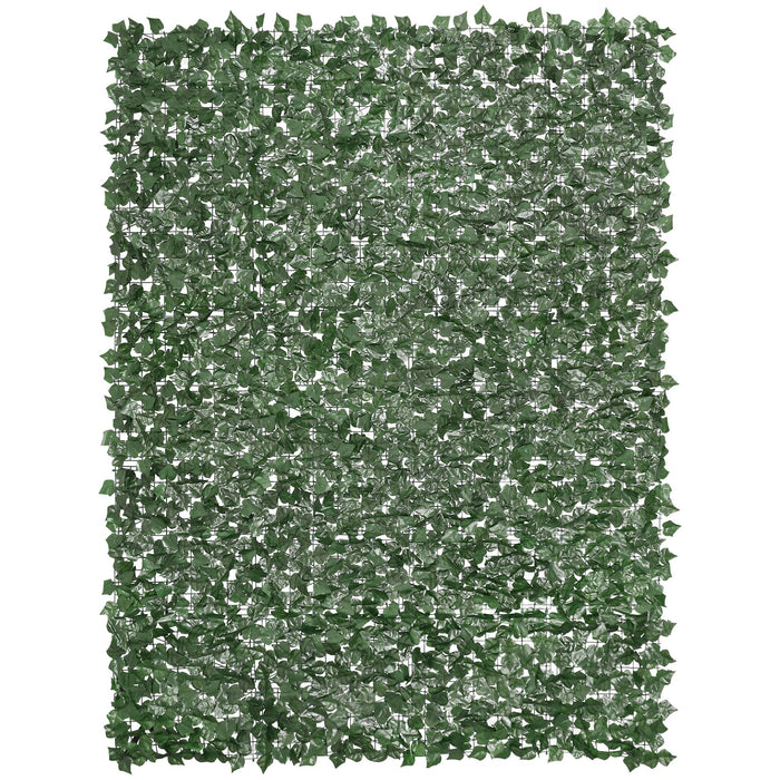 VEVOR Ivy Privacy Fence, 2440 x 1830 mm Artificial Green Wall Screen, Greenery Ivy Fence with Strengthened Joint, Faux Hedges Vine Leaf Decoration for Outdoor Garden, Yard, Balcony, Patio Decor