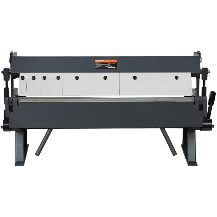 Box and Pan Brake, 610 ± 10 mm, 0-130 Degrees Sheet Metal Bending Brake, Portable Metal Bender with 20 Gauge Low Carbon Steel 14 Gauge Aluminum Capacity, 5 Adjustable Fingers for Metal Bending