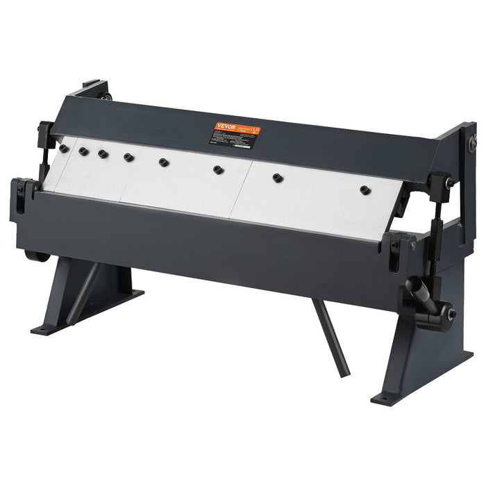 Box and Pan Brake, 610 ± 10 mm, 0-130 Degrees Sheet Metal Bending Brake, Portable Metal Bender with 20 Gauge Low Carbon Steel 14 Gauge Aluminum Capacity, 5 Adjustable Fingers for Metal Bending