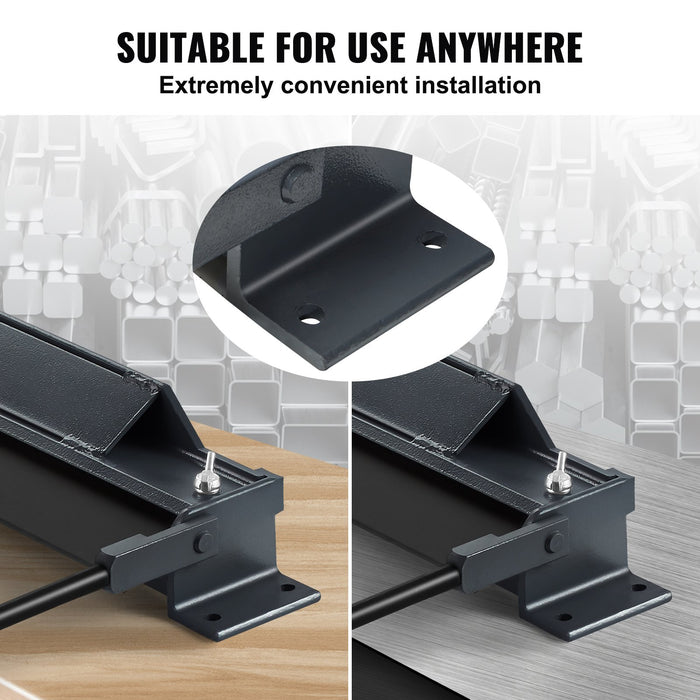 VEVOR Box and Pan Brake, 1220 mm ± 15 mm, 0-130 Degrees Sheet Metal Bending Brake, Portable Mini Metal Bender with 20 Gauge Low Carbon Steel 14 Gauge Aluminum Capacity Power Handle, for Metal Bending