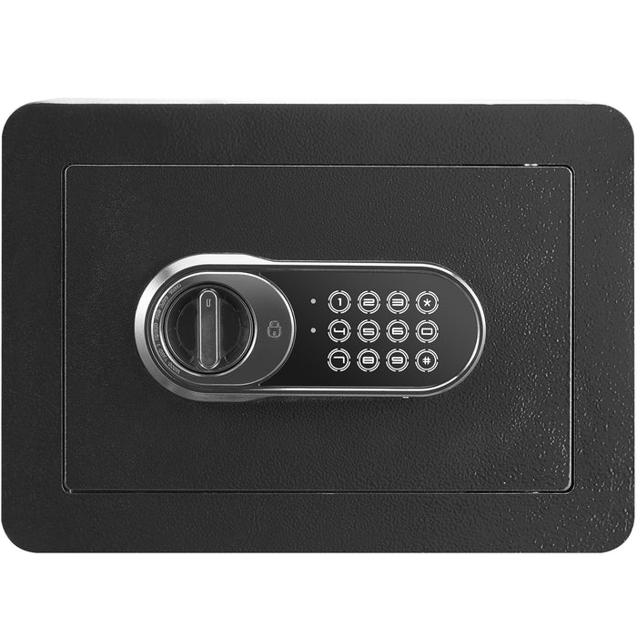 VEVOR Safe, 0.5 Cubic Feet Home Safe, Steel Security Safe with Digital Keypad and 2 Keys, Wall-Mounted Cabinet Safe Protect Cash, Gold, Jewelry, Documents for Home, Hotel, 350 x 250 x 250 mm