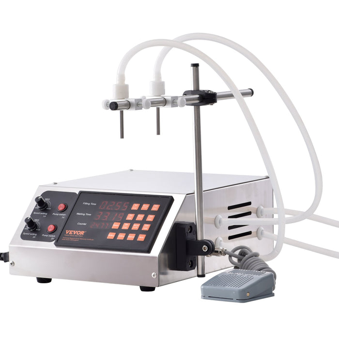VEVOR Liquid Filling Machine, 10-4000ml Filling Capacity, Automatic Bottle Filler Machine Bottling Machine Digital Control for Milk, Water, Wine, Beverage, Soy Sauce, Vinegar, Alcohol (Double Nozzle)