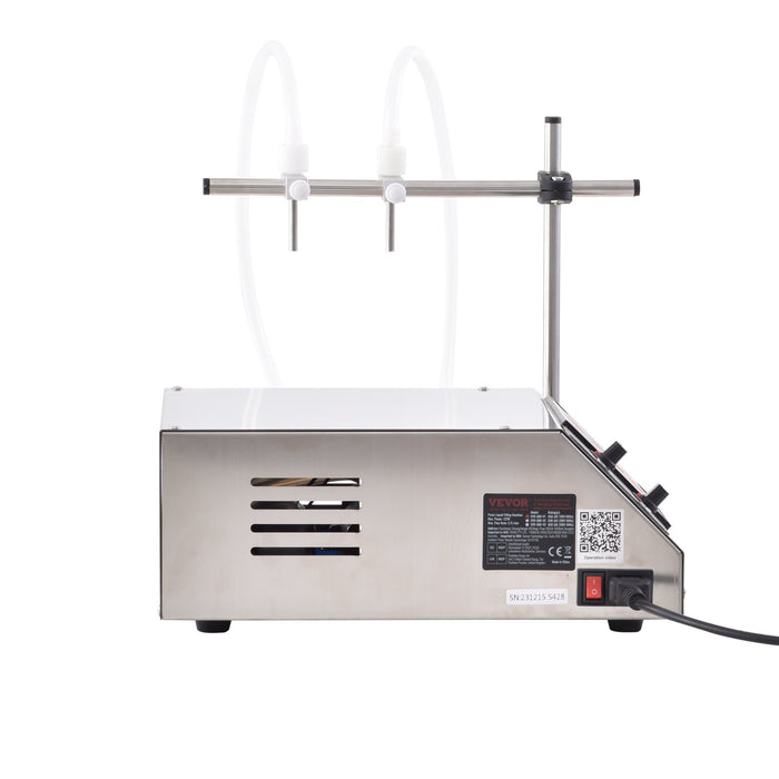 VEVOR Liquid Filling Machine, 10-4000ml Filling Capacity, Automatic Bottle Filler Machine Bottling Machine Digital Control for Milk, Water, Wine, Beverage, Soy Sauce, Vinegar, Alcohol (Double Nozzle)
