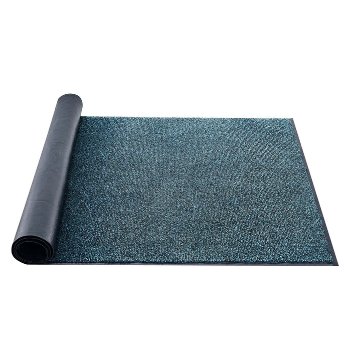 Front Door Mat, 1829 x 1219 mm Commercial Floor Mat for Indoor and Outdoor, Industrial Entrance Carpet with PVC Backing, Heavy Duty Washable Entry Rug for Hallway, Balcony, Garage, Slate Blue