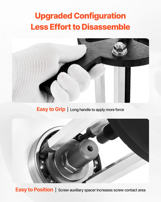 VEVOR 21-in-1 Bearing Puller Set, 21 PCS 3-Jaw Hook Puller for Internal External Bearings and Bearing Without Inner Shaft, Multifunctional Bearing Removal Tool with Heavy Duty Portable Storage Case