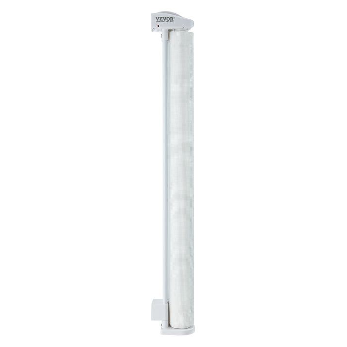 VEVOR Retractable Baby Gate, 34.2" Tall Mesh Baby Gate, Extends up to 76.8" Wide Retractable Gate for Kids or Pets, Retractable Dog Gates for Indoor Stairs, Doorways, Hallways, Playrooms, White