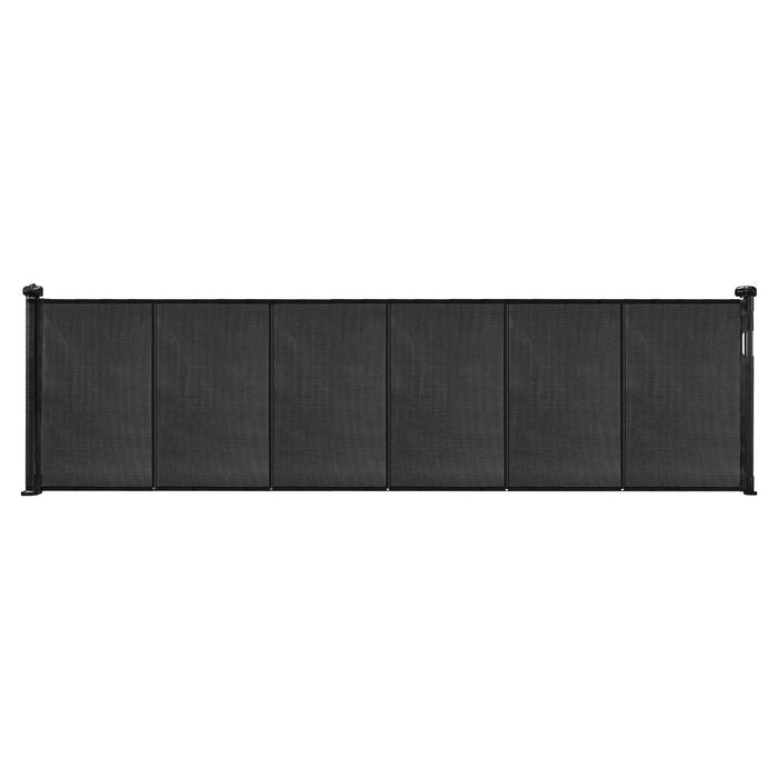 VEVOR Retractable Baby Gate, 870 mm Tall, Extends up to 2800 mm Wide, Retractable Gate for Kids or Pets, Mesh Material, Easy to Install for Indoor Stairs, Doorways, Hallways, Playrooms, Black