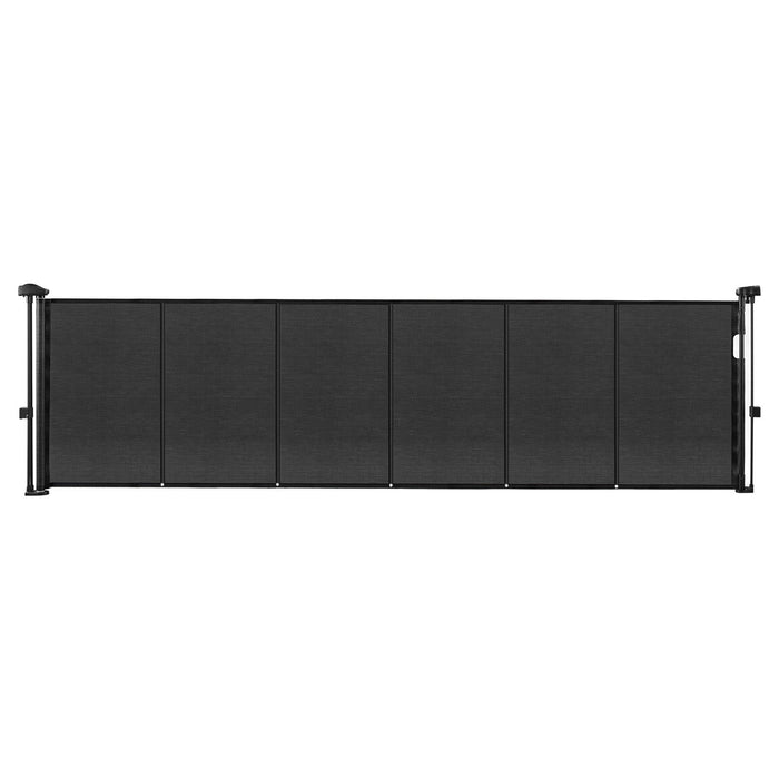 VEVOR Retractable Baby Gate, 870 mm Tall, Extends up to 2800 mm Wide, Retractable Gate for Kids or Pets, Mesh Material, Easy to Install for Indoor Stairs, Doorways, Hallways, Playrooms, Black