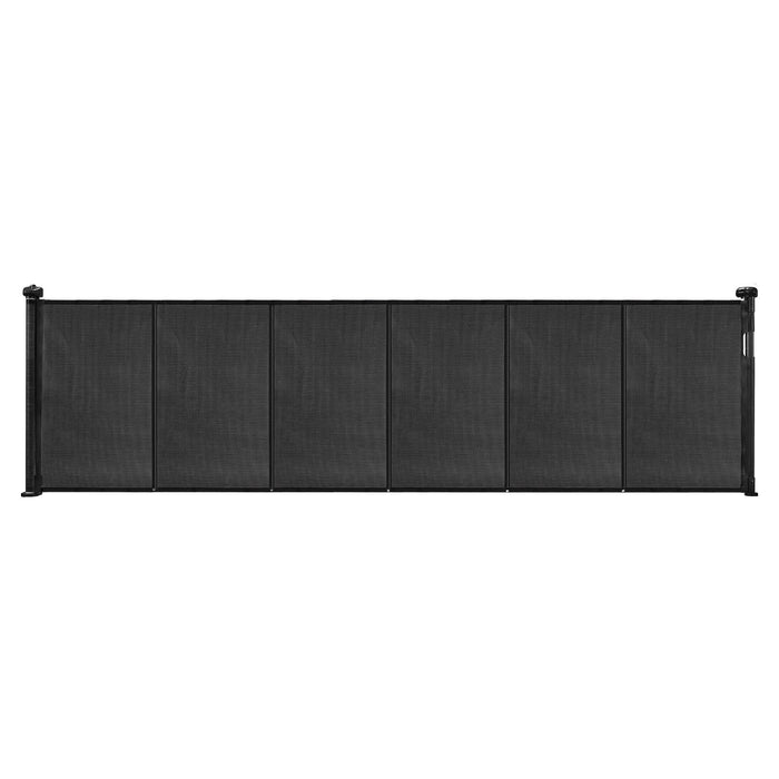 VEVOR Retractable Baby Gate, 870 mm Tall, Extends up to 2800 mm Wide, Retractable Gate for Kids or Pets, Mesh Material, Easy to Install for Indoor Stairs, Doorways, Hallways, Playrooms, Black