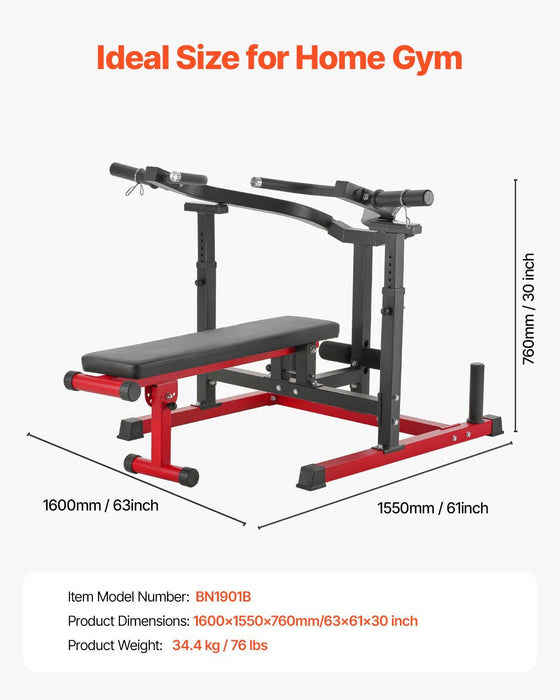 Chest Press Machine, 450 LBS Bench Press Set, Adjustable Flat Incline Bench with Independent Converging Arms, Upper Chest Equipment, Fitness Home Gym Equipment for Chest, AB Workouts, Shoulder