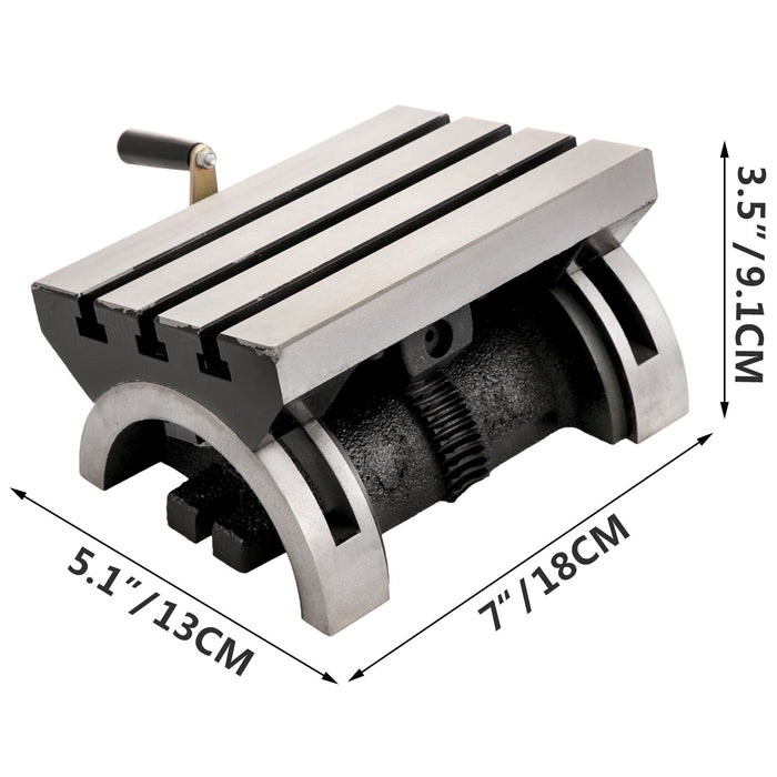 VEVOR 178x125mm Tilting Milling Table Angle Plates Clean Precise Milling Machine