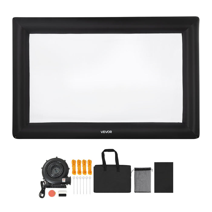 VEVOR 20 ft Inflatable Movie Screen 16:9 600D Movie Projector with Portable Bag