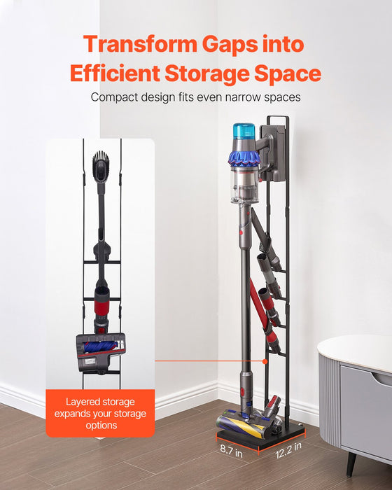 VEVOR Vacuum Stand, Compatible With Dyson V6 V7 V8 V10 V11 V15, Stable Vacuum Stand Holder with Wheels for Dyson DC30 DC31 DC34 DC35 DC58 DC59 DC62 D74 Cordless Upright Vacuum Cleaners & Accessories