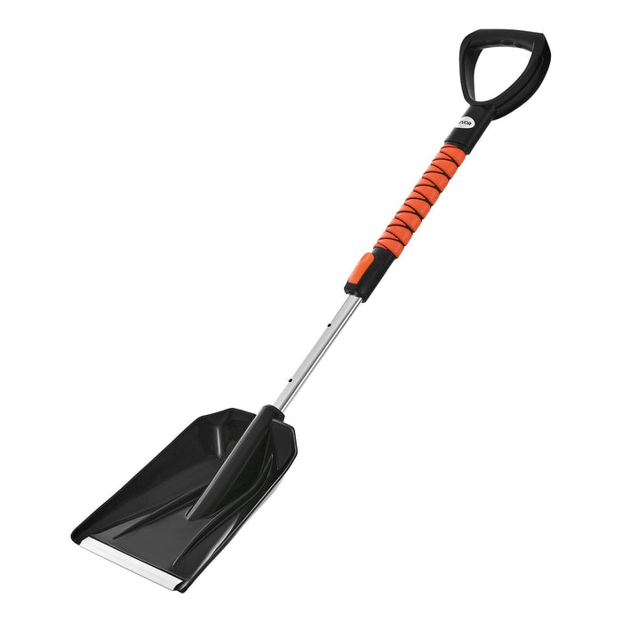 Snow Shovel and Snow Brush, 107cm Extendable Snows Broom & Ice Scraper with 180° Pivoting Brush Head, Non-Slip Grip, Portable Winter Snows Removal Tools for Cars Trucks, SUVs Vehicle