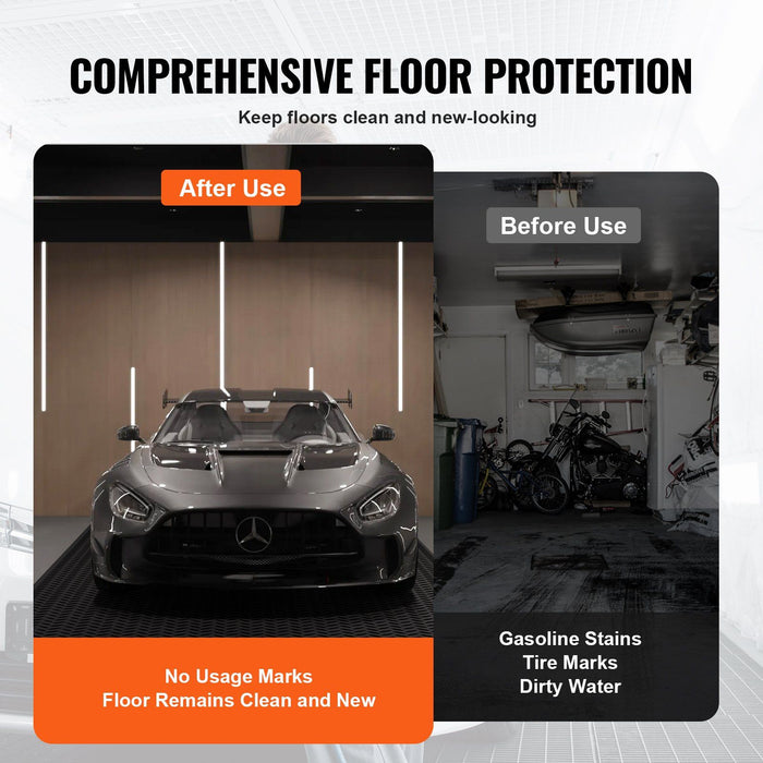 Diamond-Plate Rubber Flooring Roll, 3 mm x 4 ft x 6 ft Garage Floor Mat, SBR Rubber Garage Flooring Roll, Easy to Clean, Diamond Plate Rubber Mat for Under Cars, Garage Industry Gym, Black