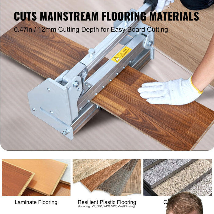 VEVOR Floor Cutter 330mm, Cuts Vinyl Plank, Laminate, Engineered Hardwood, Siding, 12mm Cutting Depth Effortless And Easy Cutting, Vinyl Plank Cutter for LVP, WPC, SPC, LVT, VCT, PVC, and More