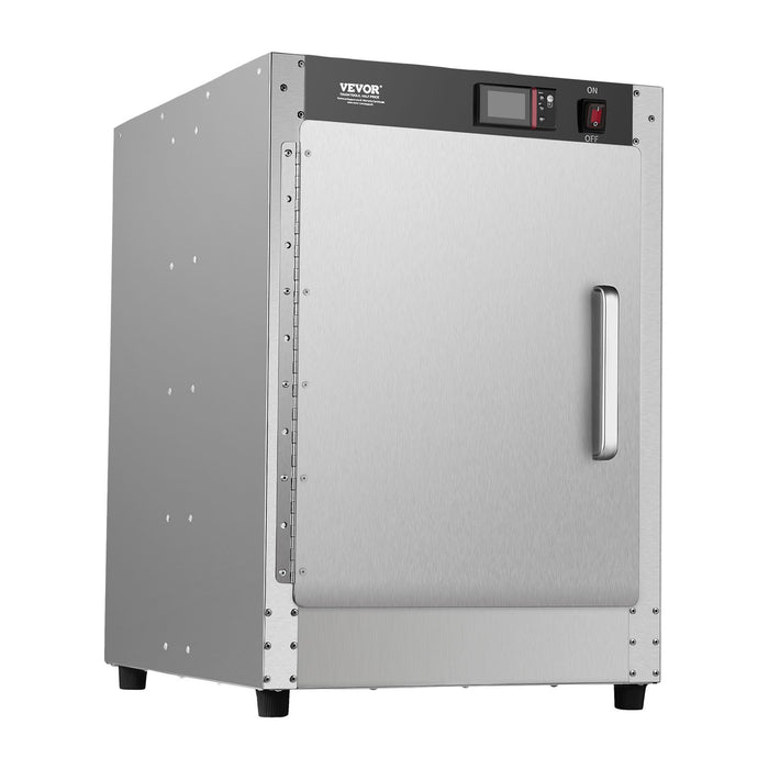 VEVOR Hot Box Food Warmer, 5-Tier Concession Warmer with Water Tray, 5 Pans, Single-door and Adjustable Shelves, Stainless Steel Food Warmer Cabinet, Ideal for Storing Pizza, Chicken, Restaurant