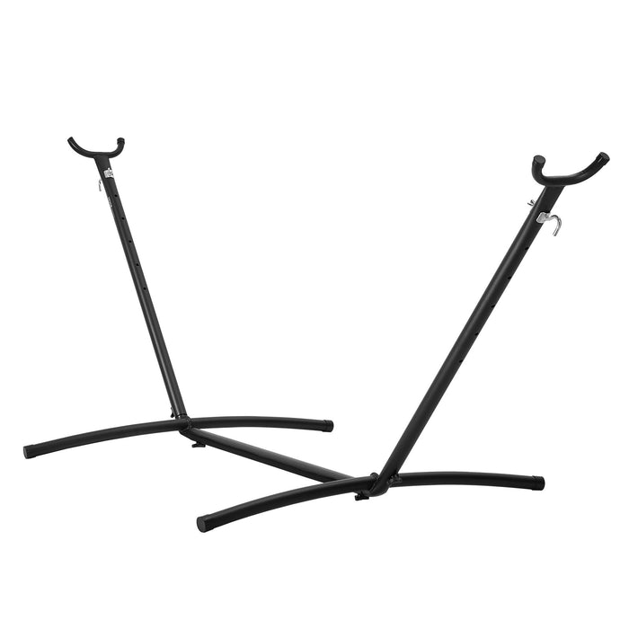 VEVOR Portable Hammock Stand, 450lbs Capacity Steel Hammock Stand for 2 Person, Heavy Duty Adjustable Hooks Hammock Frame Fits 9.5-12.6 ft Hammocks, Space Saving with Carrying Bag for Outdoor or Indoor