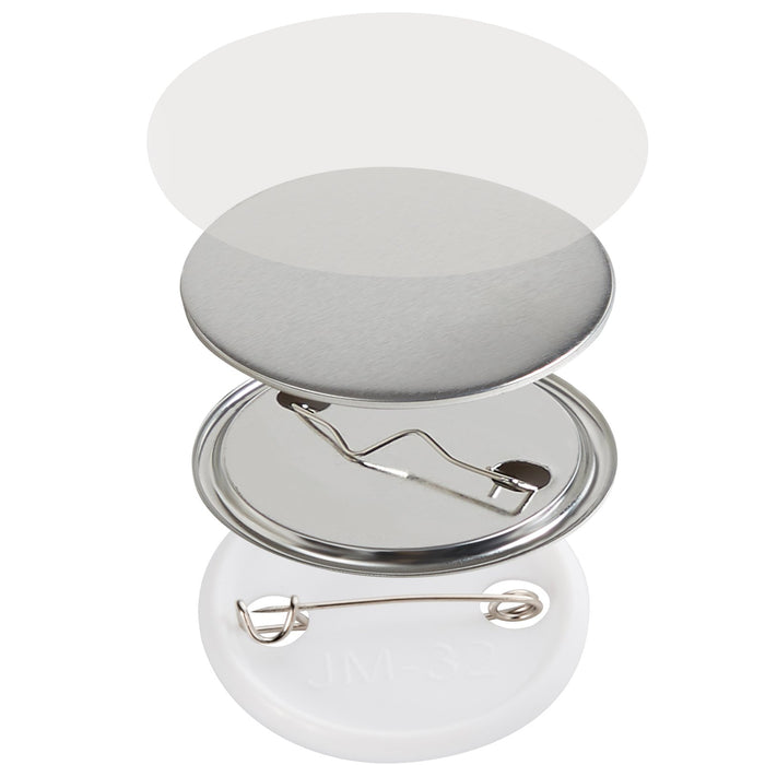 VEVOR 1.25" 32mm Button Badge Parts Supplies for Button Maker Machine 500 Sets