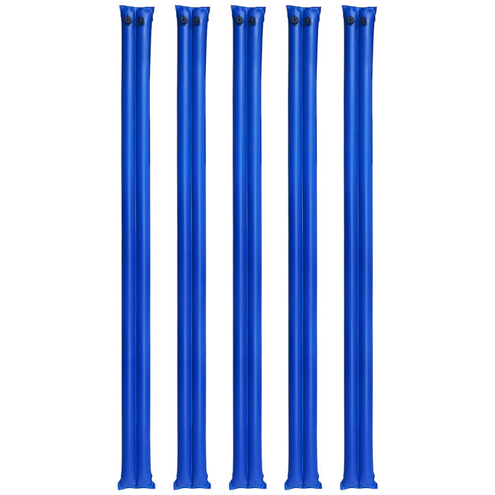Pool Cover Water Bags, 5 Packs 2560 mm, Double Chamber Pool Cover Water Tubes, 0.4mm Thick PVC Bags Weights with Leakproof Screw Cap, for Inground Swimming-Pool Covers Winter Closing, Blue