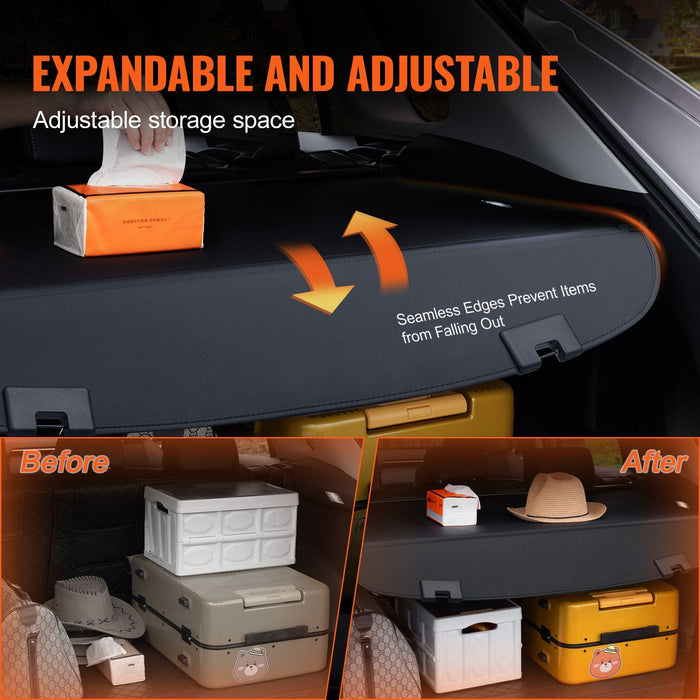 Retractable Cargo Cover for Mazda, Upgraded Waterproof Trunk Cover Security Shield Shade for Mazda CX-5 2017-2025 5-Seater, UV Resistant Rear Trunk Cover, Aluminum Alloy & PVC Leather Texture