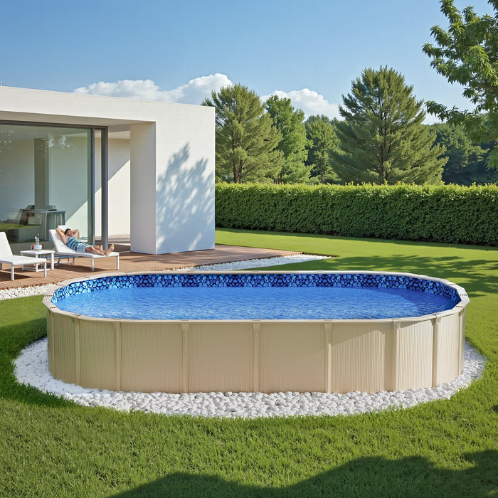 VEVOR Oval Pool Liner 15x30ft Unibead Style Pool Liner 52in Wall Height