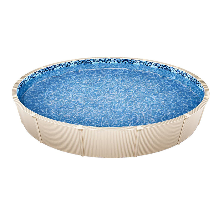 18-ft Round Above Ground Pool Liner, Overlap Pool Liners, Standard Gauge Vinyl, 48-to-54inch Wall Height, Designed for Steel Sided Above-Ground Swimming Pools