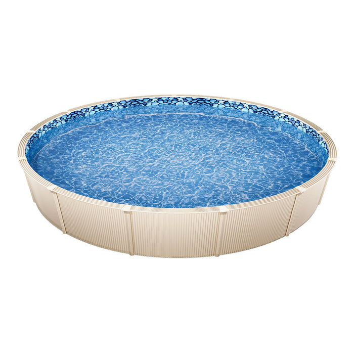 30-ft Round Above Ground Pool Liner, Overlap Pool Liners, Standard Gauge Vinyl, 48-to-54inch Wall Height, Designed for Steel Sided Above-Ground Swimming Pools