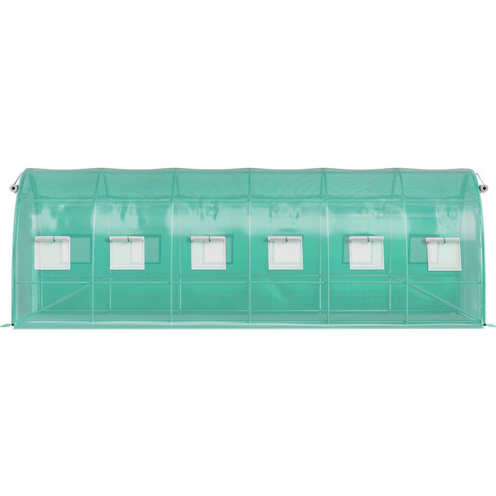 VEVOR Walk-in Tunnel Greenhouse Galvanized Frame Waterproof Cover 20x10x7 ft